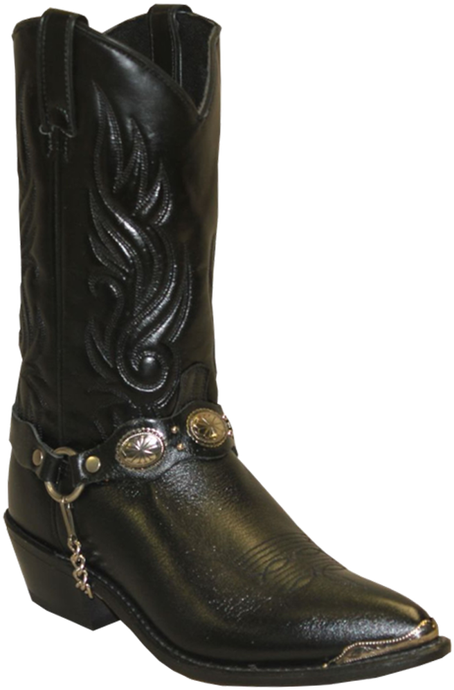 Classic Black Cowboy Boot PNG