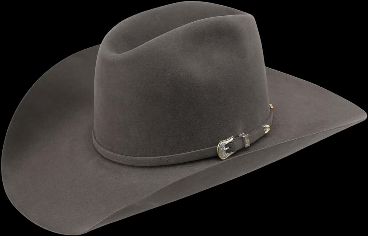 Classic Black Cowboy Hat PNG