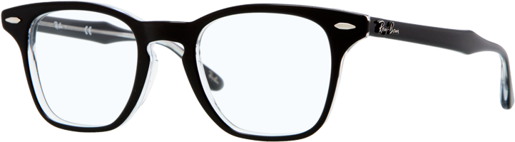 Classic Black Eyeglasses Transparent Background PNG