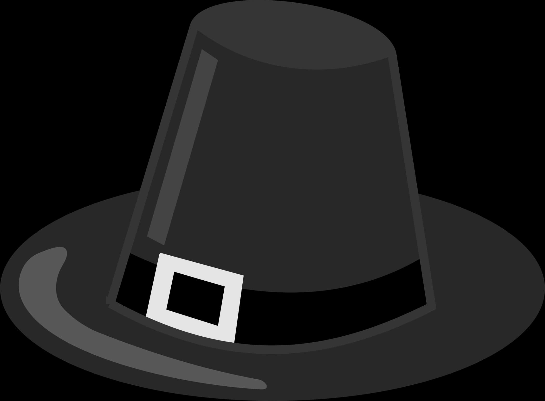 Classic Black Fedora Hat PNG