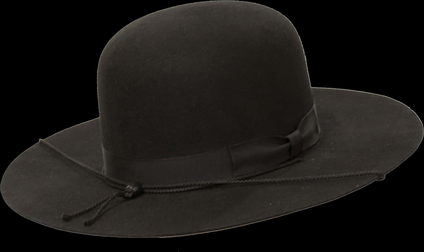 Classic Black Fedora Hat PNG