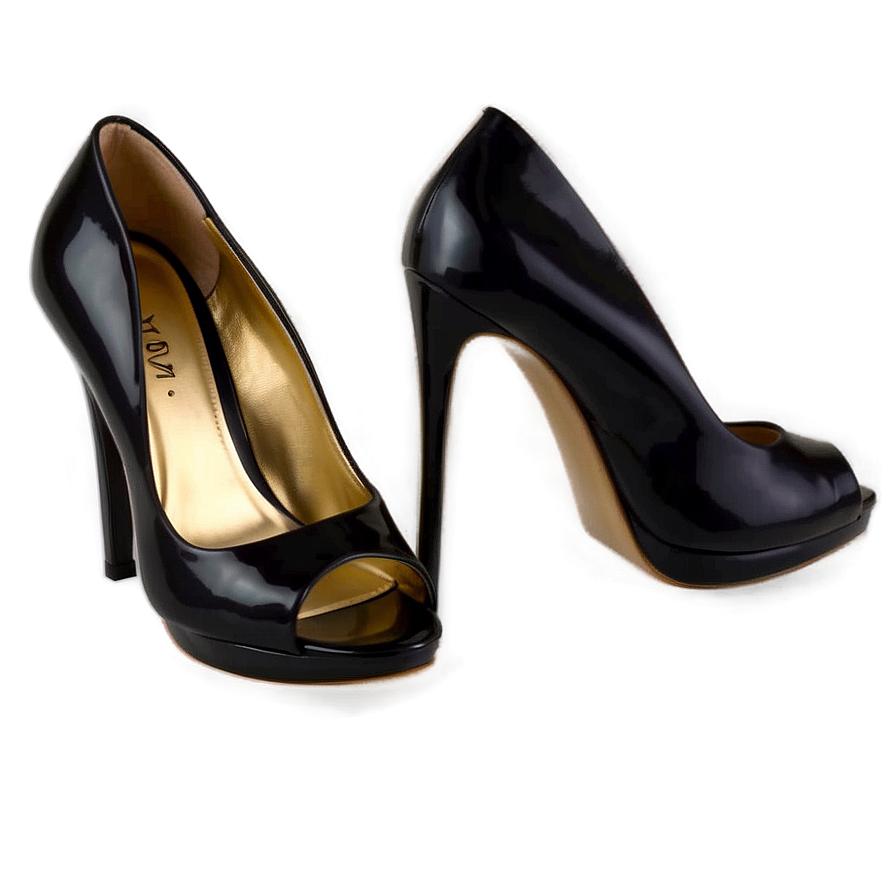 Classic Black Heels Png 06122024 PNG