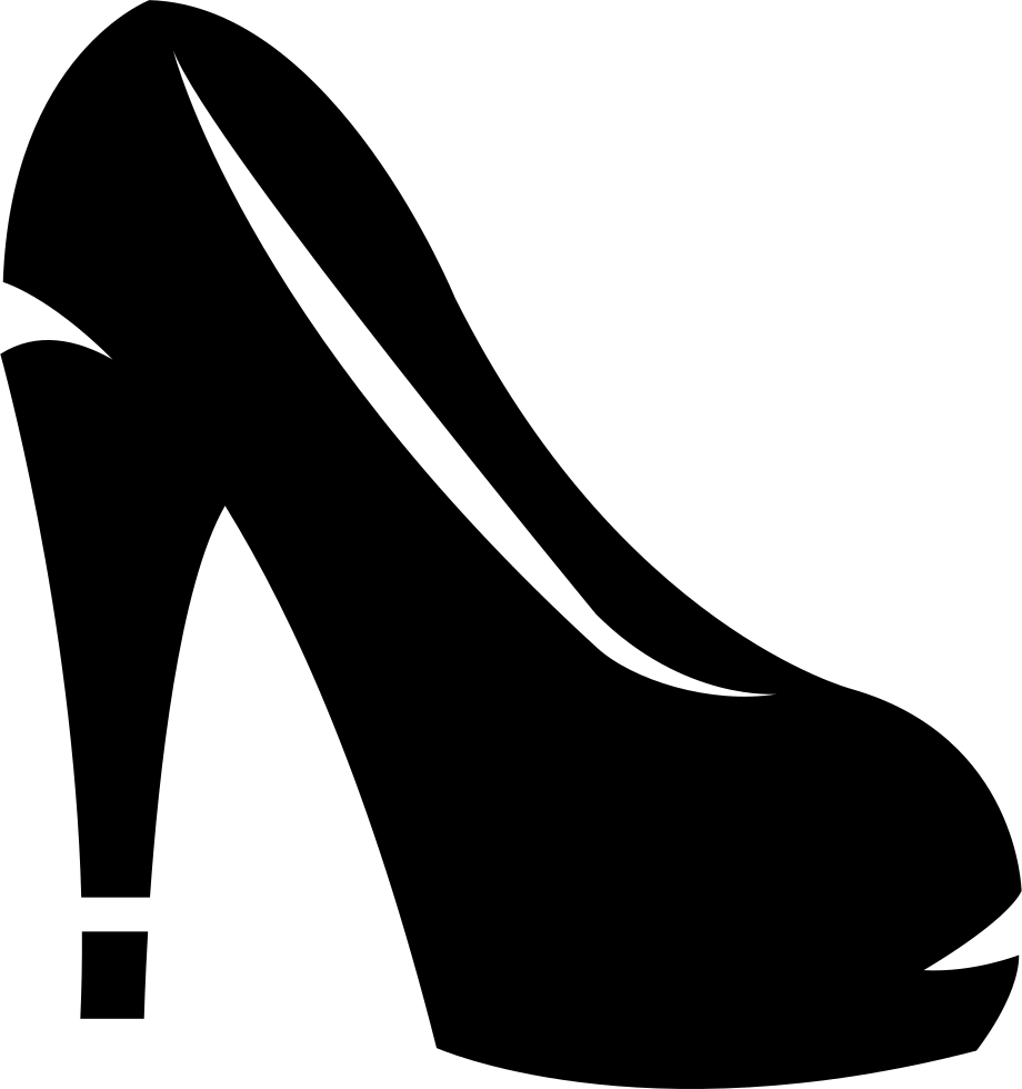 Classic Black High Heel Silhouette PNG
