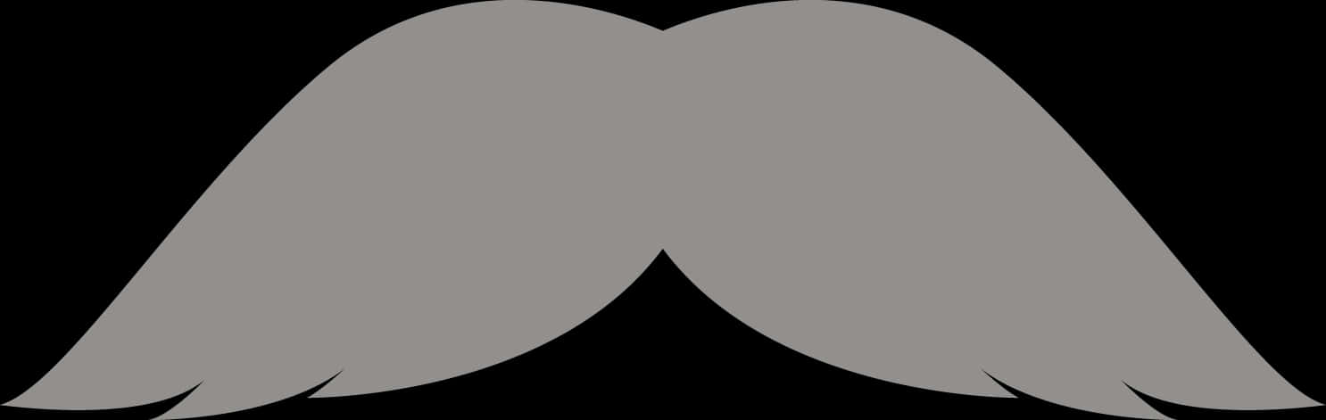 Classic Black Mustache Vector PNG