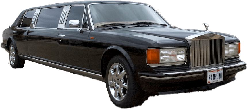 Classic Black Rolls Royce Limousine PNG