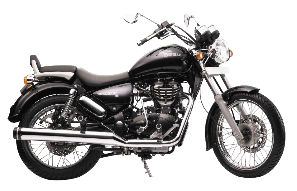 Classic Black Royal Enfield Motorcycle PNG