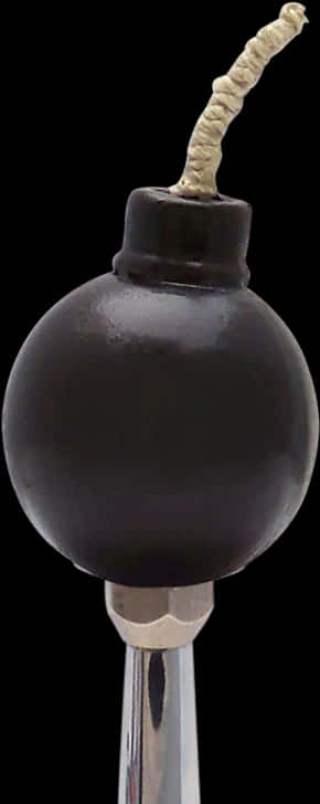 Classic Black Spherical Bomb PNG