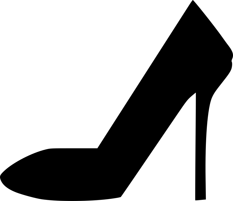 Classic Black Stiletto Heel PNG