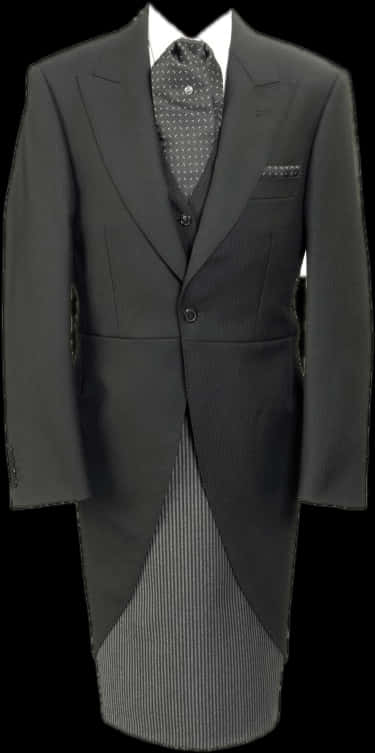Classic Black Suit Formal Attire PNG