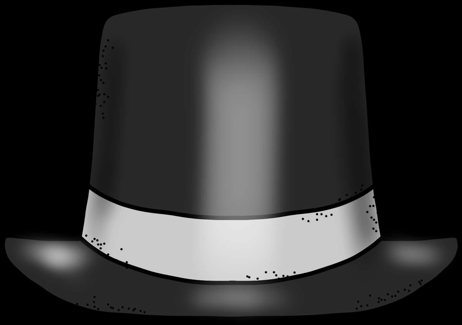 Classic Black Top Hat Illustration PNG