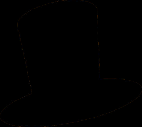Classic Black Top Hat Silhouette PNG