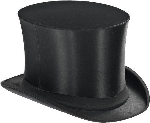 Classic Black Top Hat PNG