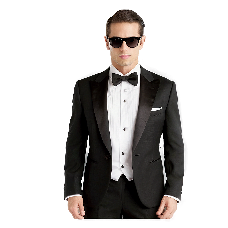 Download Classic Black Tuxedo Png Glh | Wallpapers.com