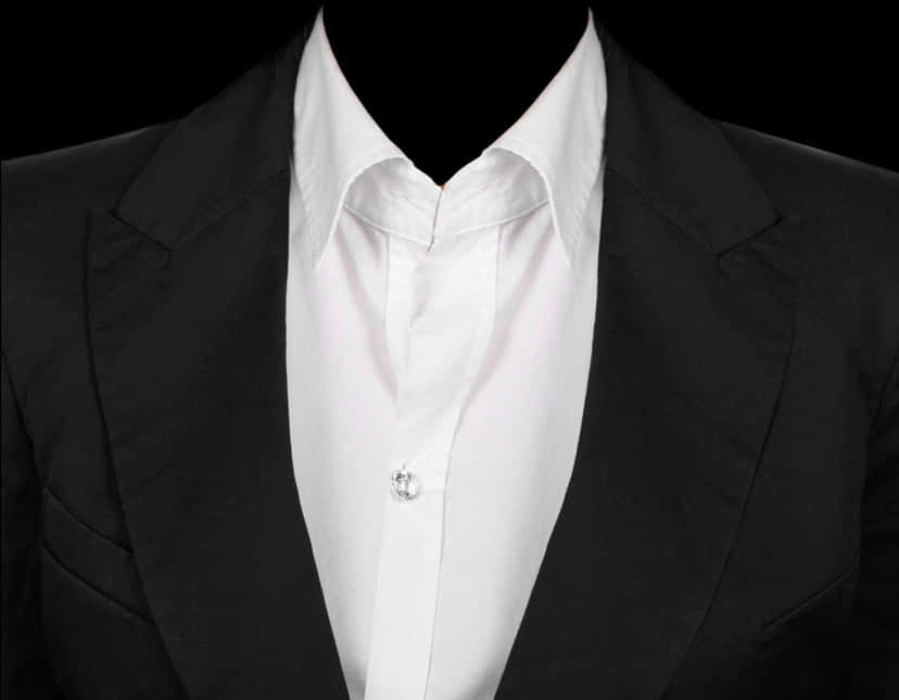 Classic Black Tuxedo White Shirt PNG