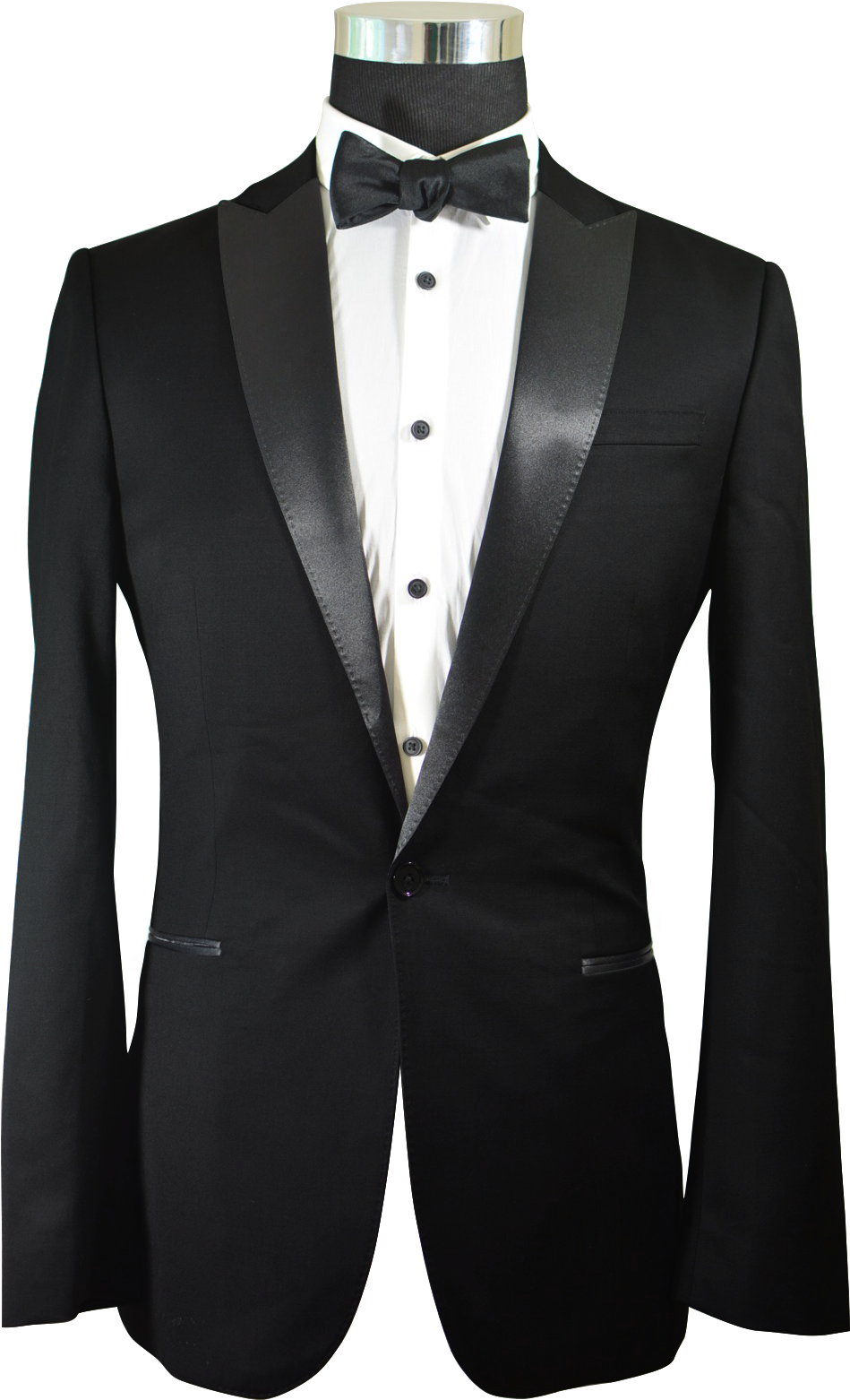 Classic Black Tuxedowith Bow Tie PNG