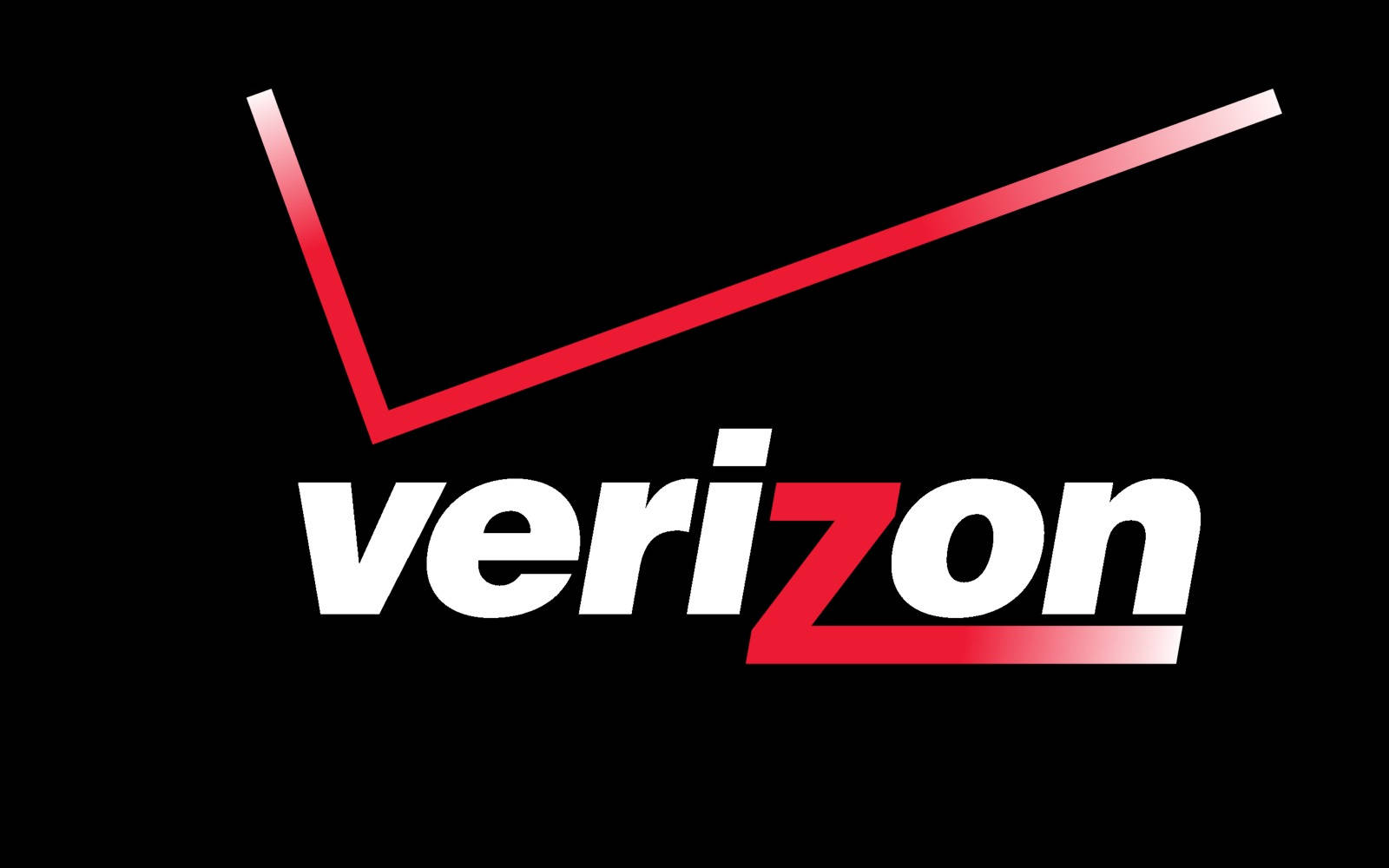 Classic Black Verizon Logo Wallpaper