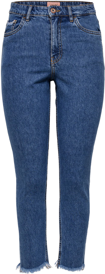 Classic Blue Jeans Frayed Hem PNG