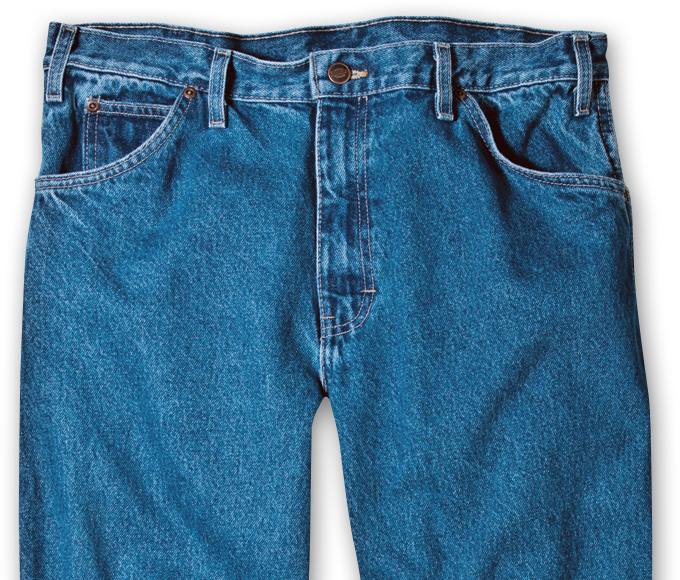 Classic Blue Jeans Front View PNG