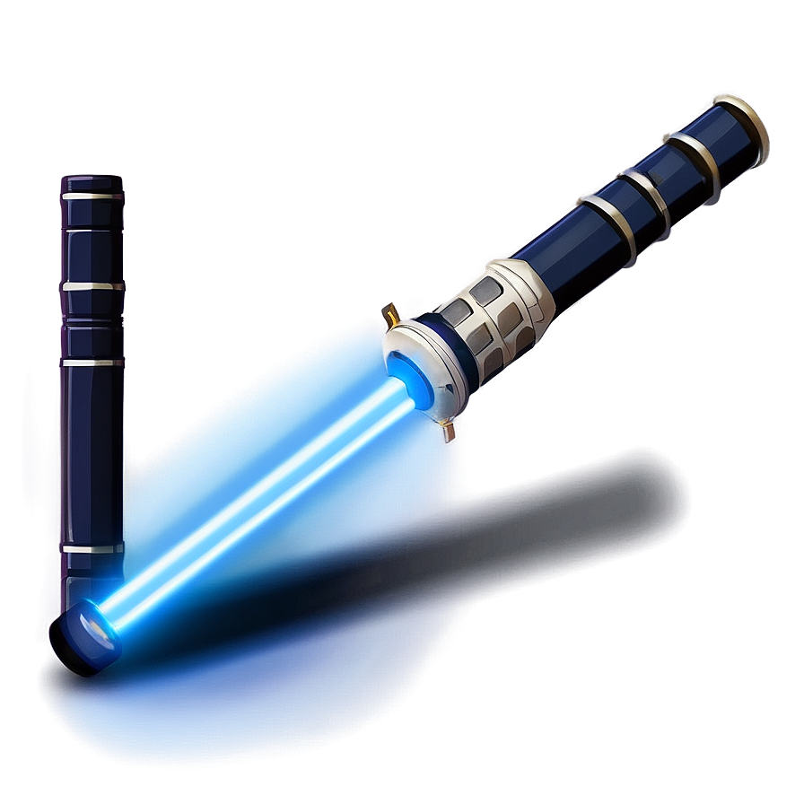 Classic Blue Lightsaber Design Png 06262024 PNG