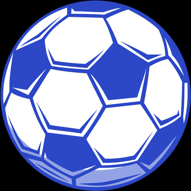 Classic Blueand White Soccer Ball Illustration PNG
