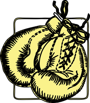 Classic Boxing Gloves Illustration PNG