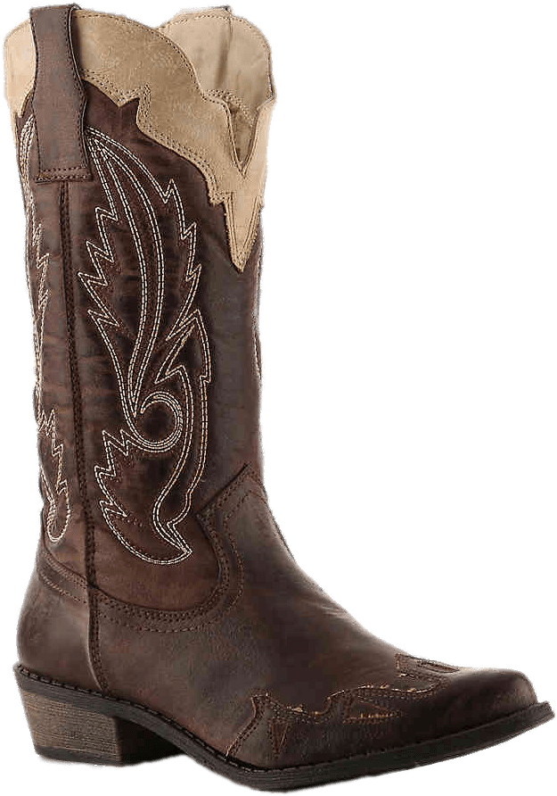 Classic Brown Cowboy Boot PNG