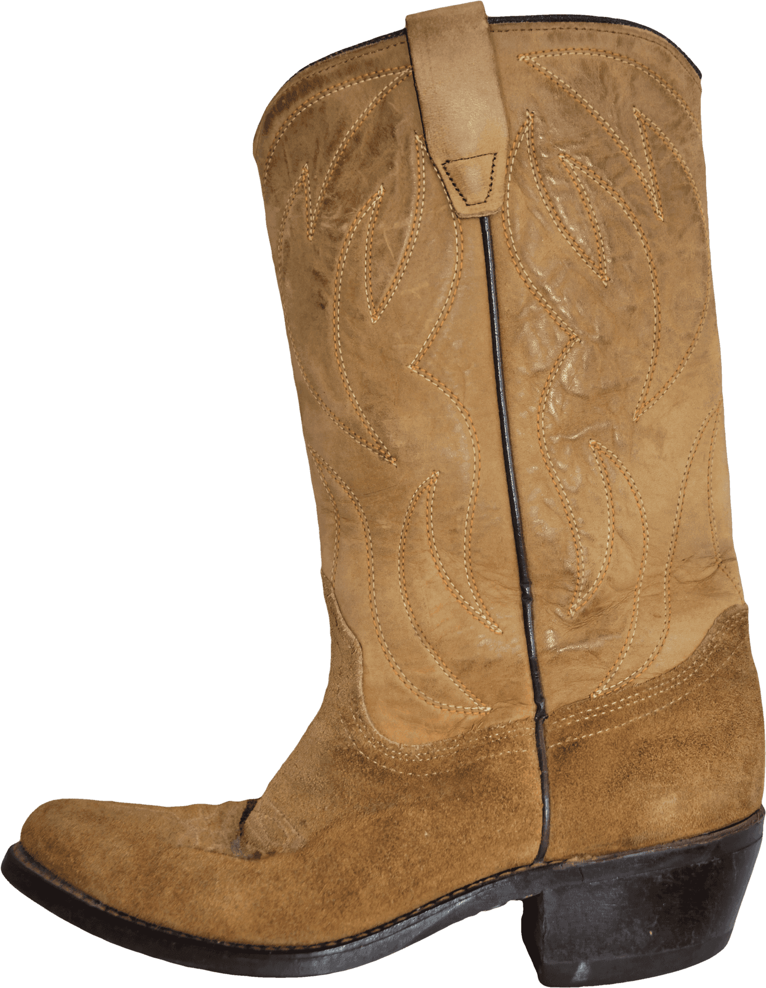 Classic Brown Cowboy Boot.png PNG