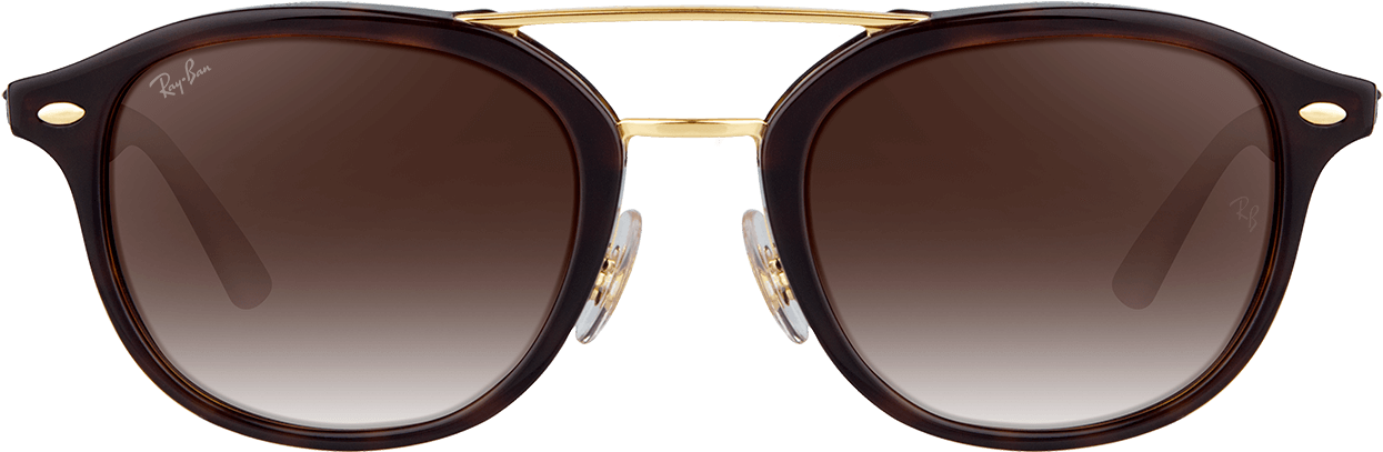 Classic Brown Golden Sunglasses PNG