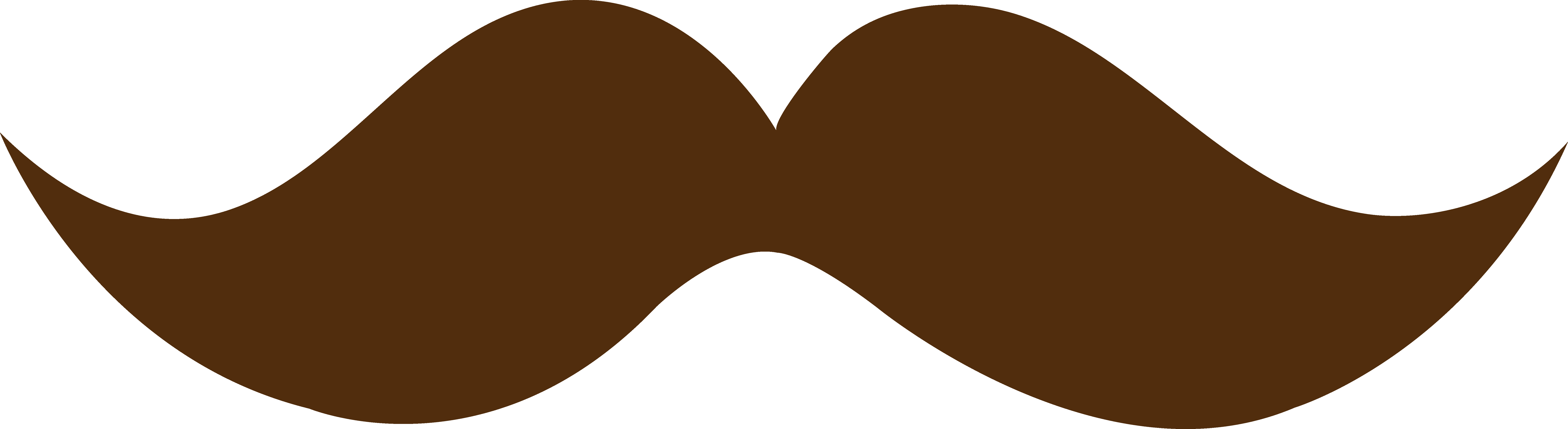 Classic Brown Moustache Icon PNG