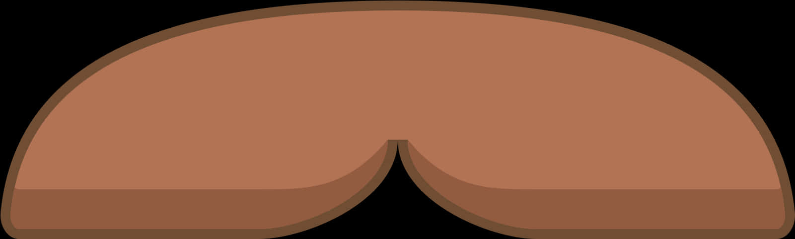 Classic Brown Mustache Graphic PNG