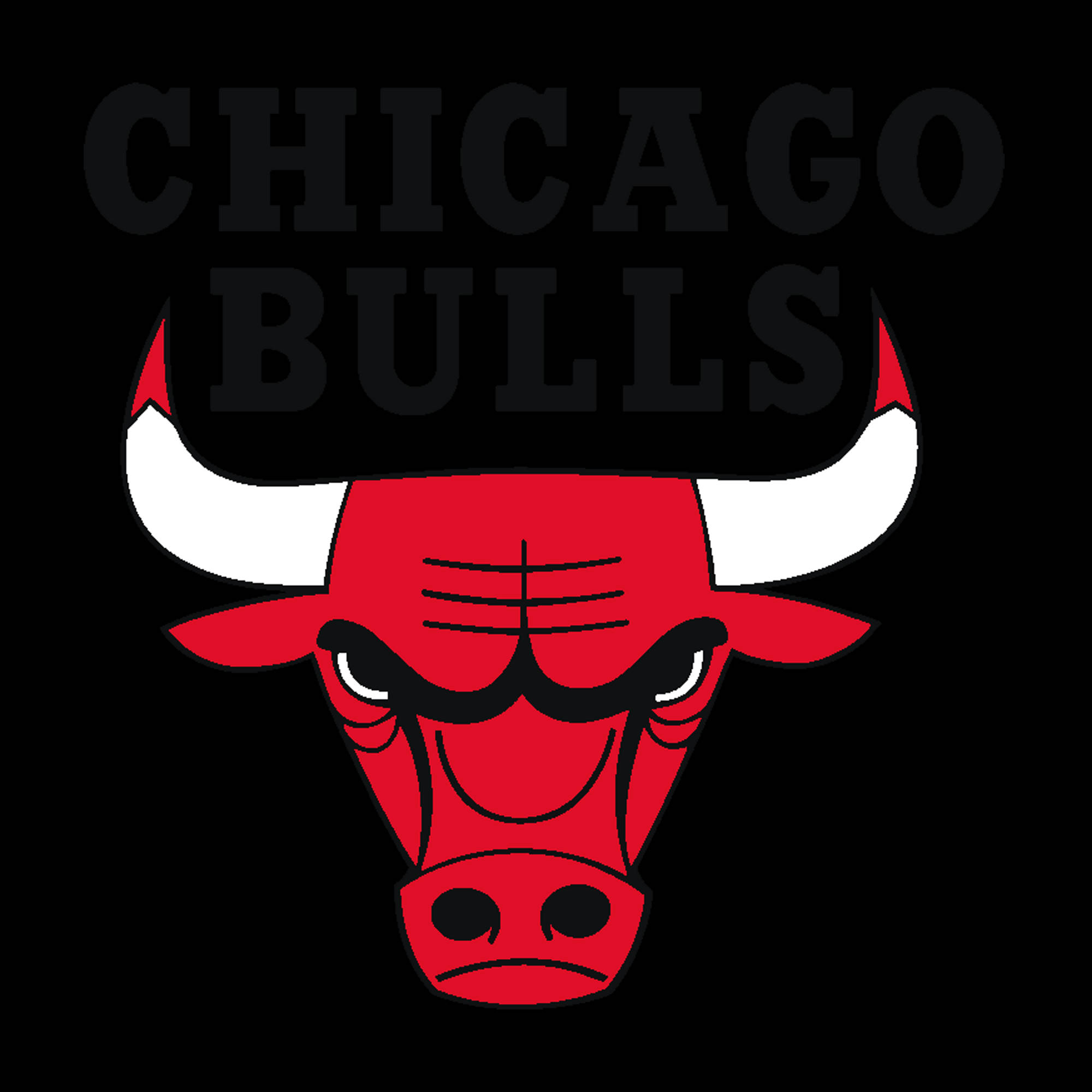 Classic Bulls Logo On White Wallpaper