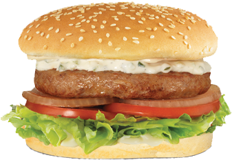 Classic Burgerwith Sesame Seed Bun PNG