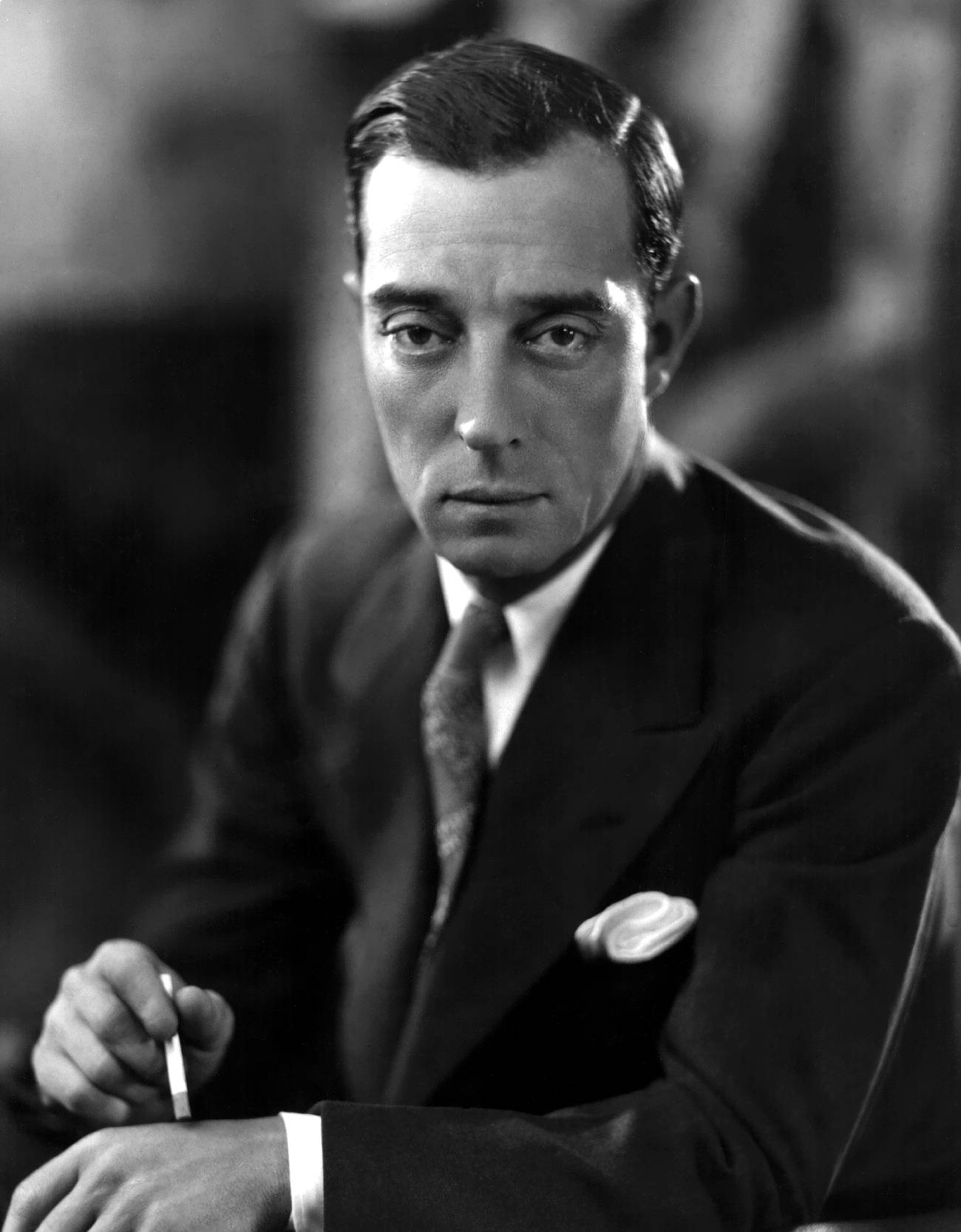 Classicoritratto Elegante Di Buster Keaton Sfondo