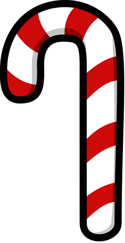 Classic Candy Cane Graphic PNG