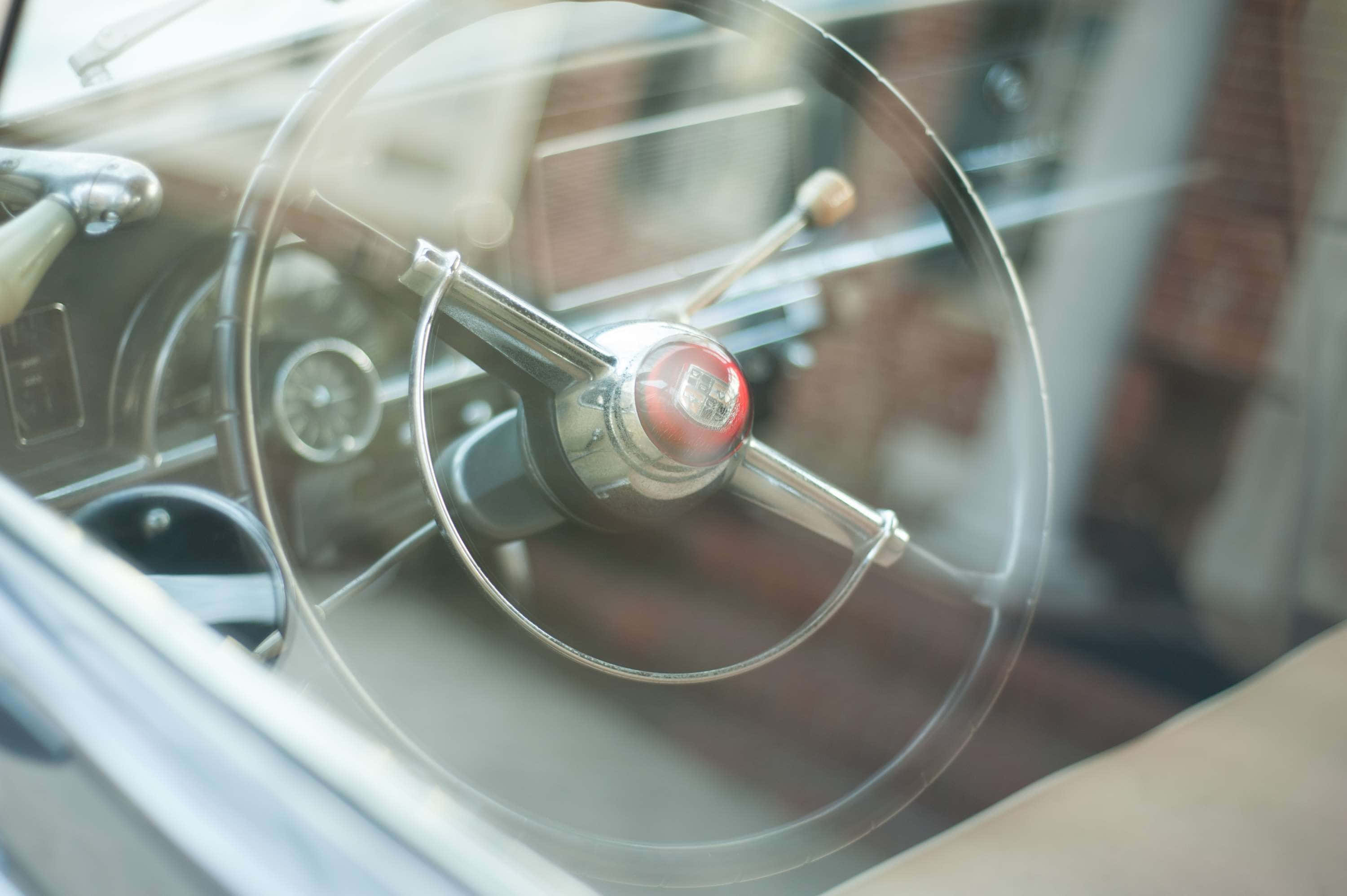 Classic Car Steering Wheel Wallpaper