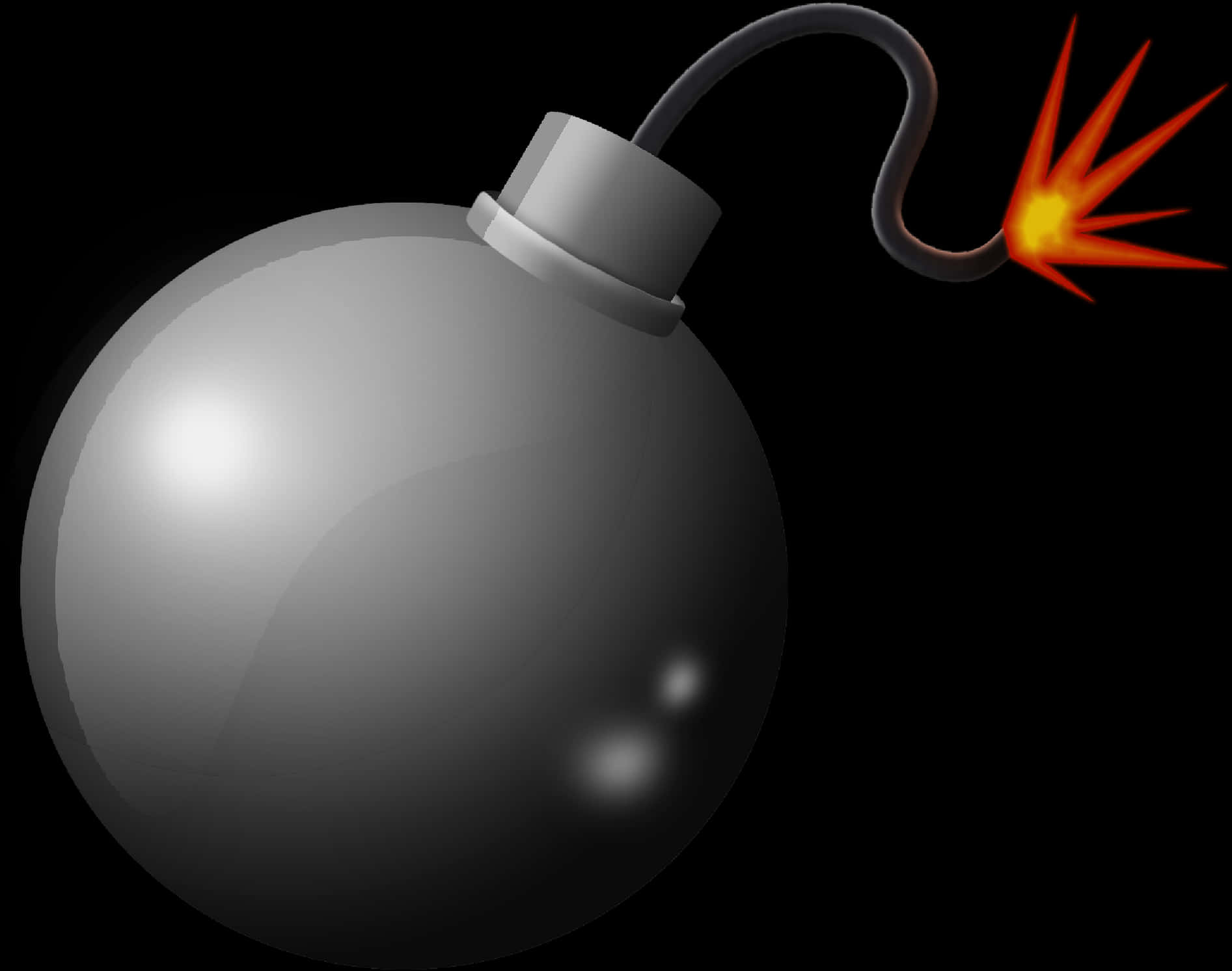 Classic Cartoon Bomb Ignition PNG