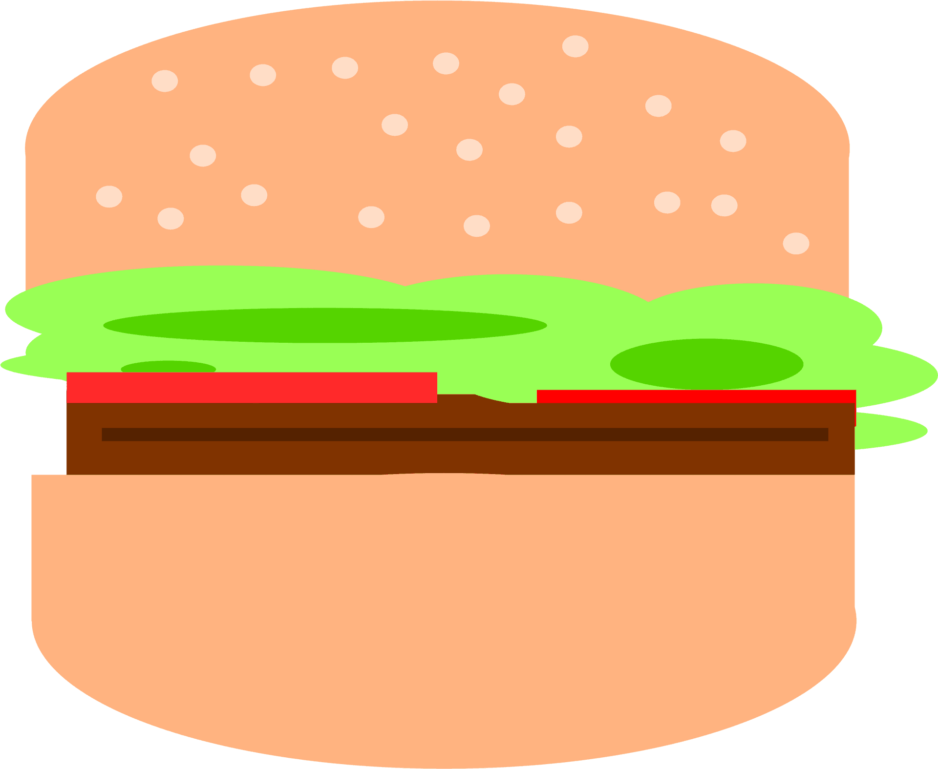 Classic Cartoon Hamburger PNG