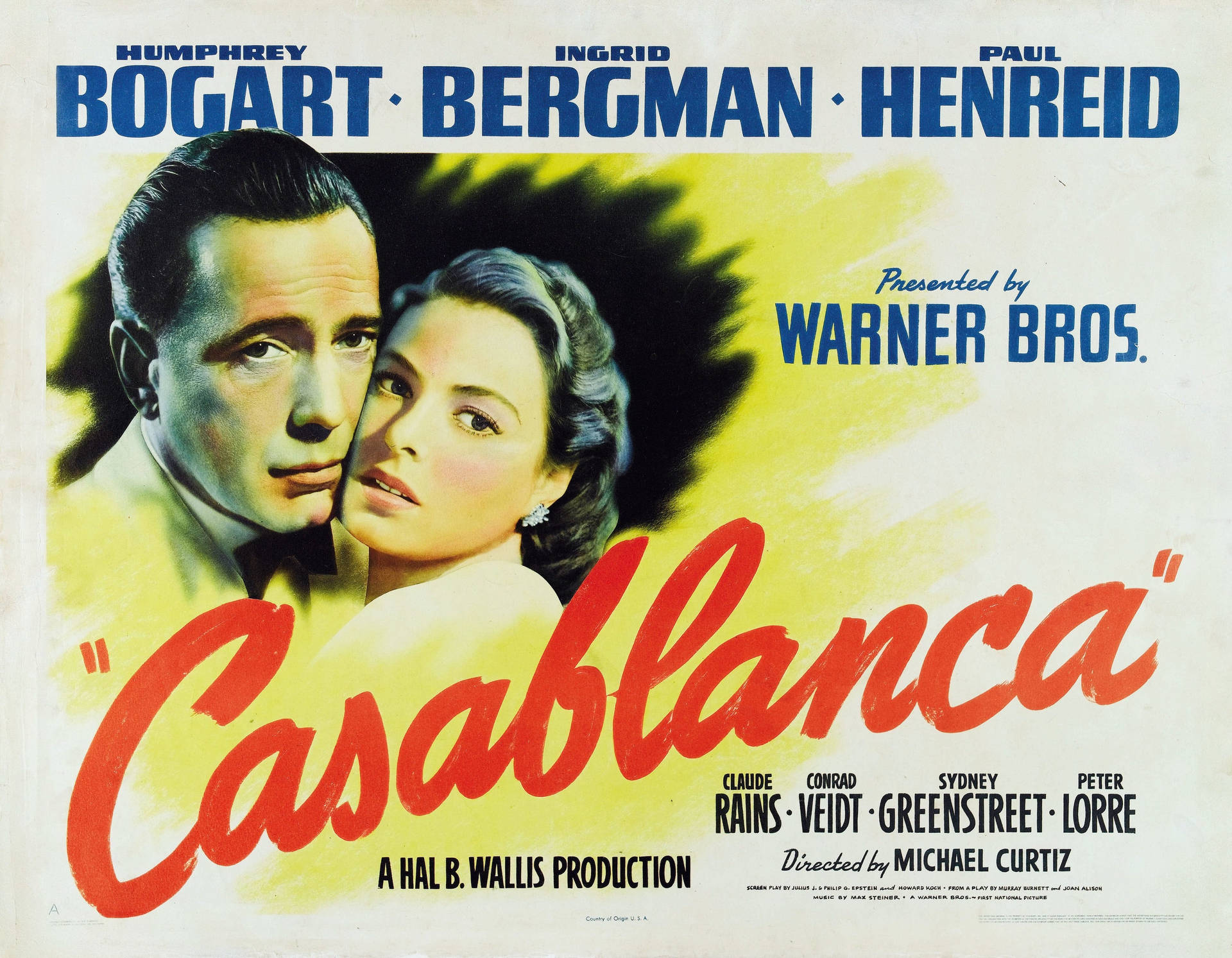 Películaclásica De Casablanca. Fondo de pantalla