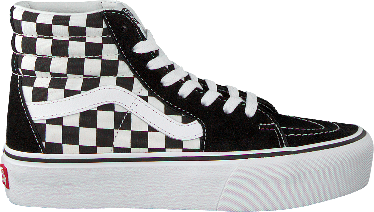 Classic Checkerboard Vans Skate High Top PNG