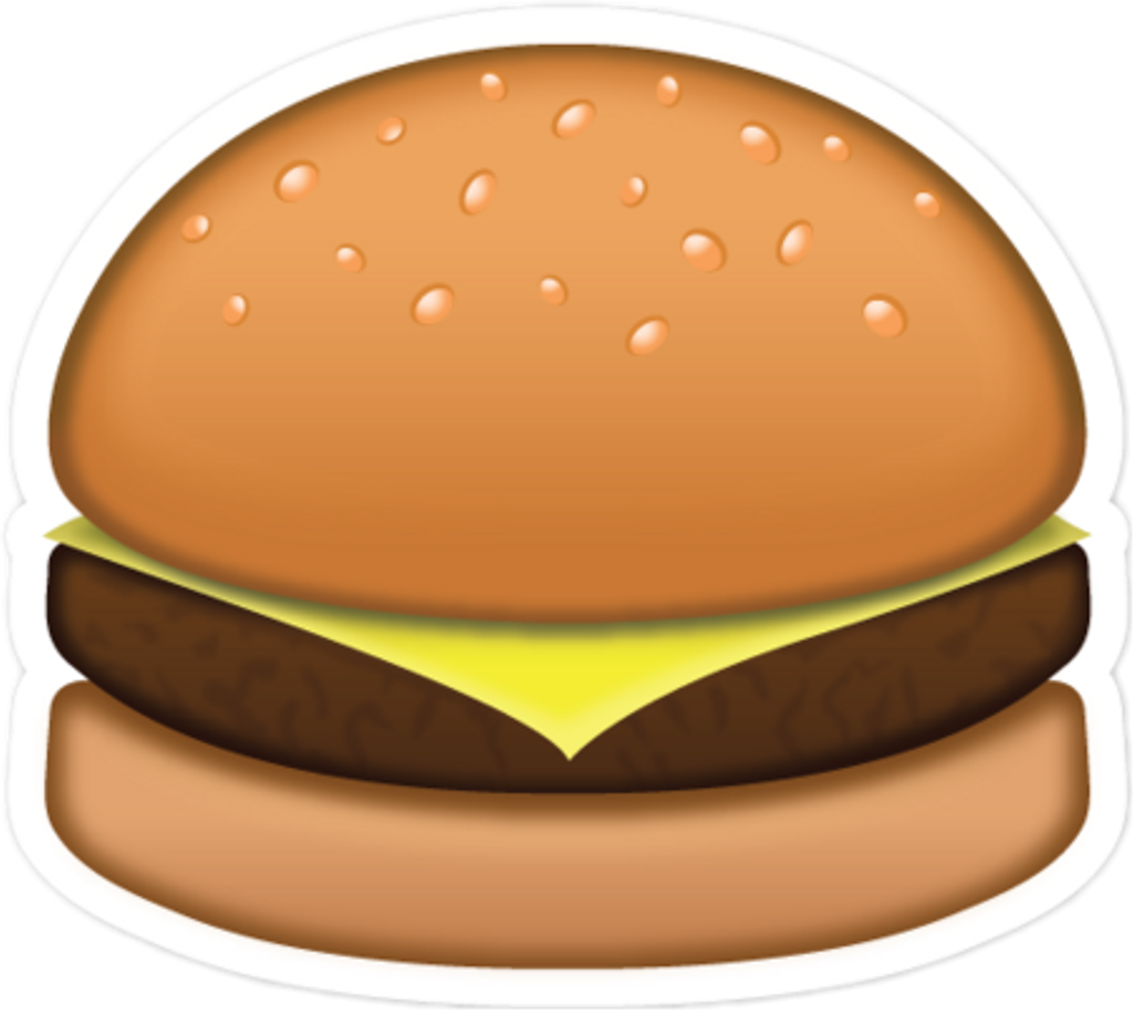 Classic Cheeseburger Emoji PNG
