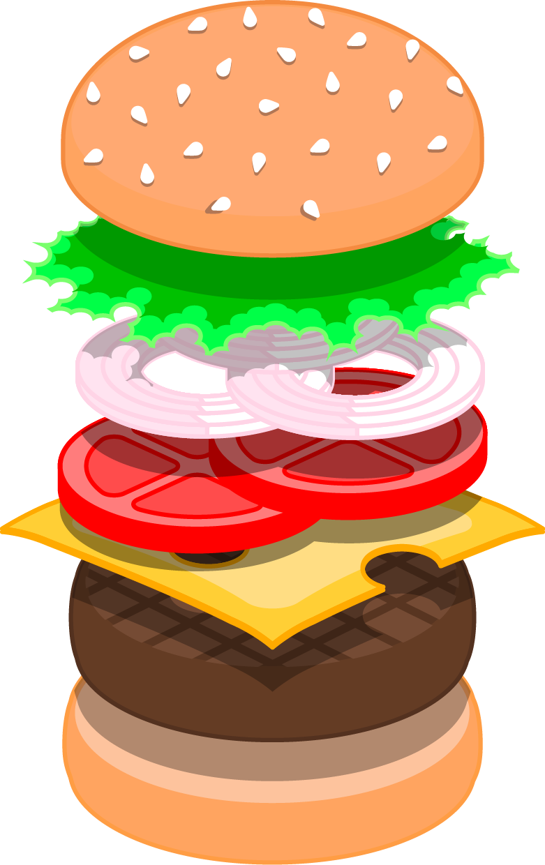 Classic Cheeseburger Illustration.png PNG