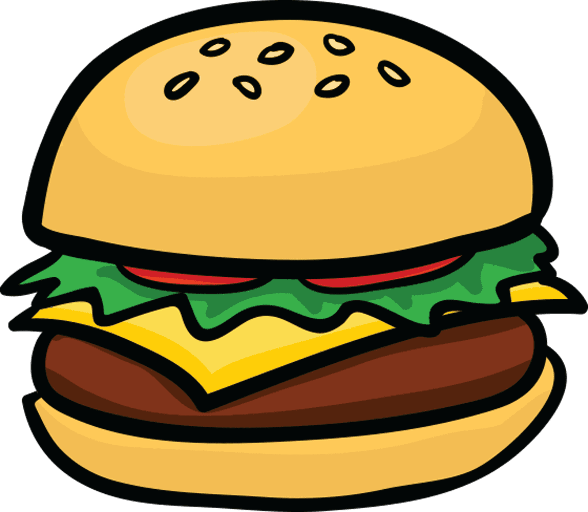 Classic Cheeseburger Illustration.png PNG