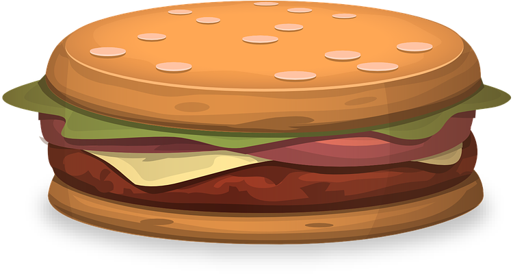 Classic Cheeseburger Illustration PNG