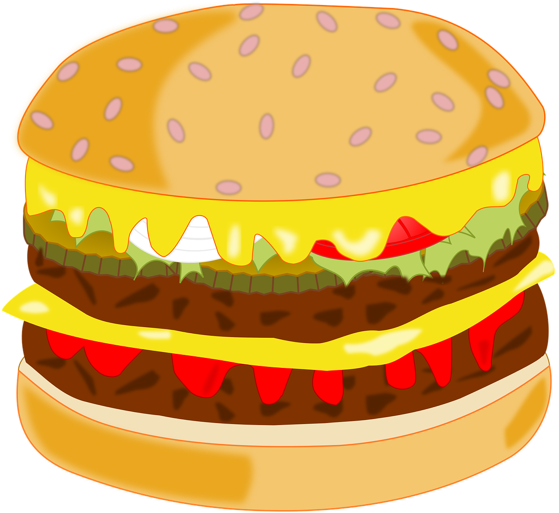 Classic Cheeseburger Illustration PNG