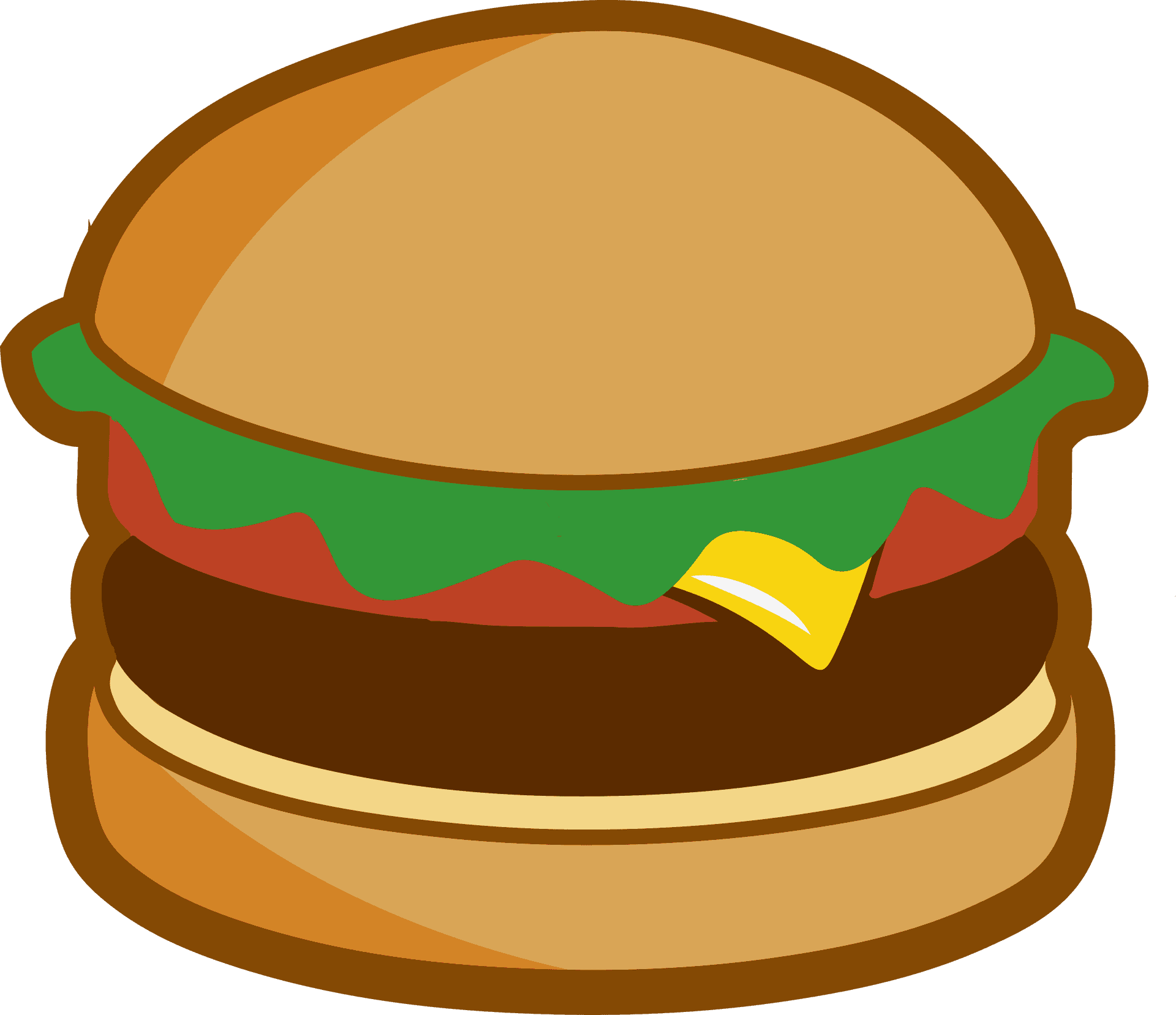 Classic Cheeseburger Illustration PNG