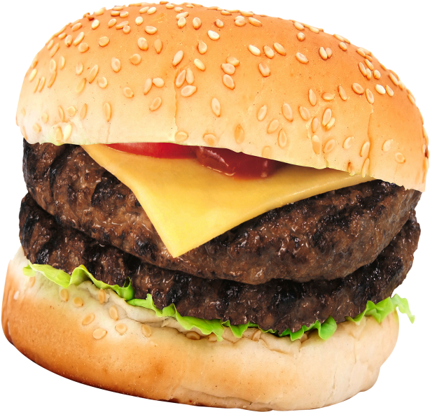 Classic Cheeseburger Isolated PNG
