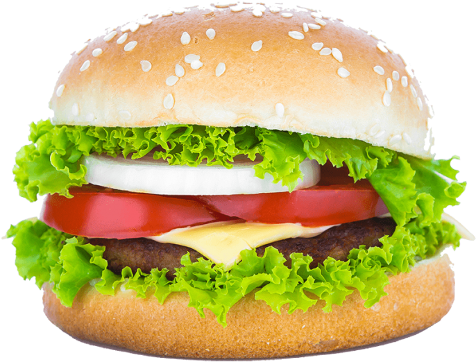 Classic Cheeseburger Transparent Background PNG