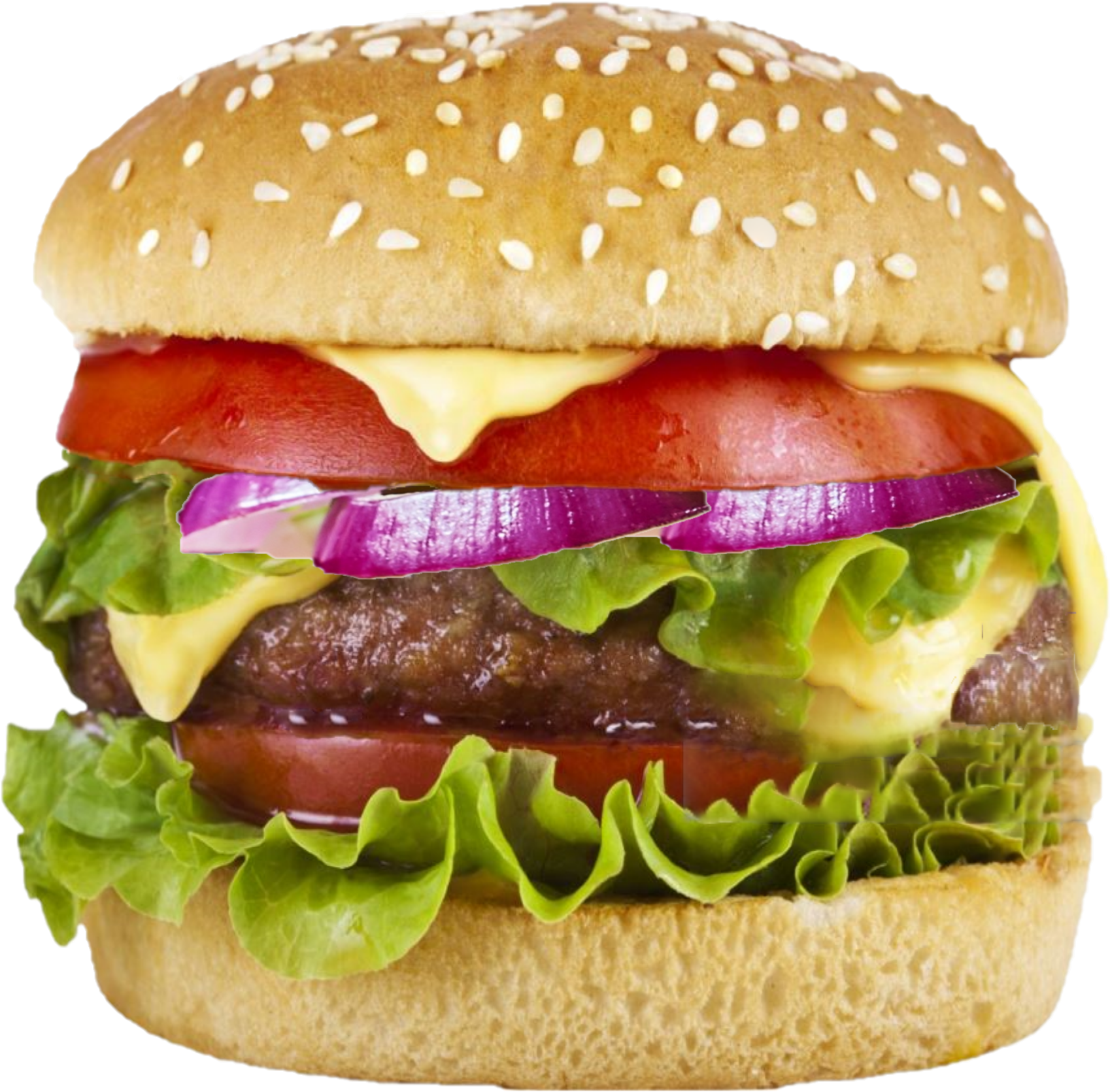 Classic Cheeseburger Transparent Background PNG