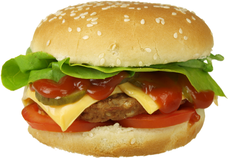 Classic Cheeseburger Transparent Background.png PNG