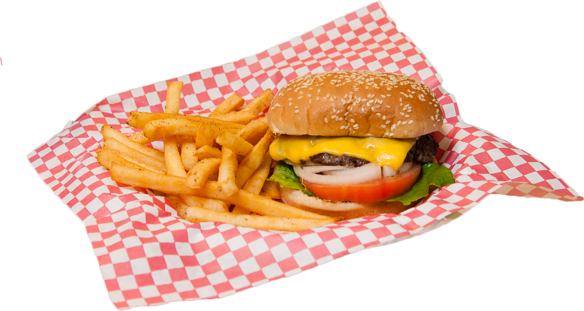 Classic Cheeseburgerand Fries PNG